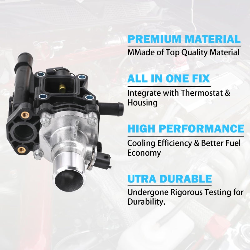 MNJWS Thermostat Housing with Gasket & Sensor - Compatible with 1.8L & 1.6L 2011-2016 Chevy Cruze, 2012-2018 Chevy Sonic, 2013-2018 Chevy Trax - Replace 25199824, 25192228, 902-033,15-81816 - Image 5